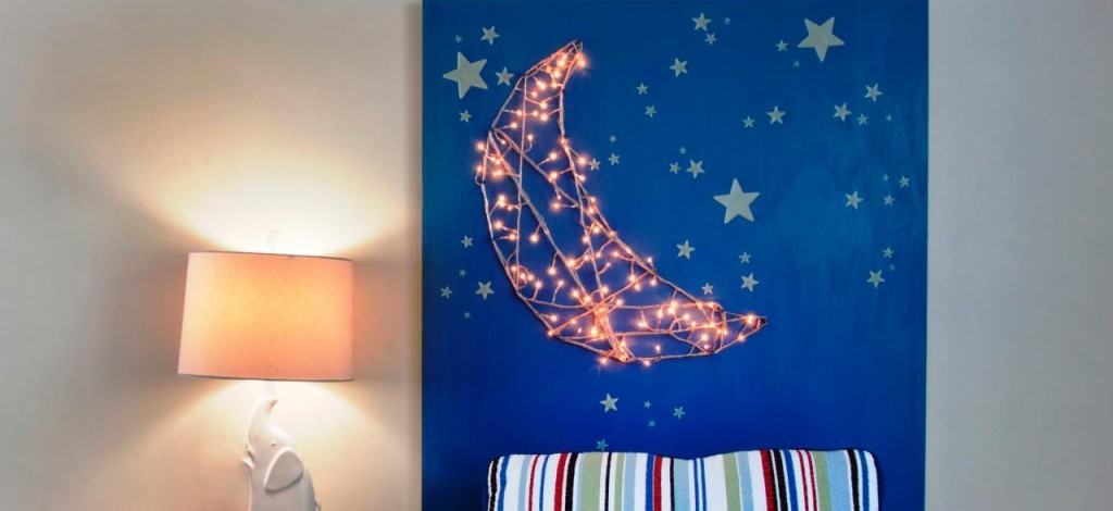 Christmas Lights Moon