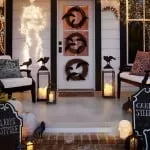 Christmas Lights for Halloween Porch