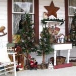 Rustic Front Porch Christmas Decorating