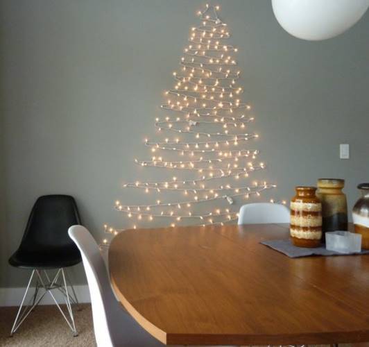 Christmas tree wall lights