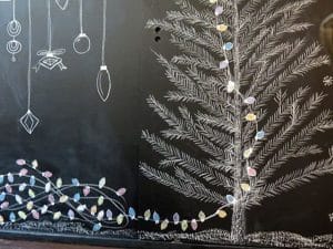 Chalkboard Christmas Tree with Lights