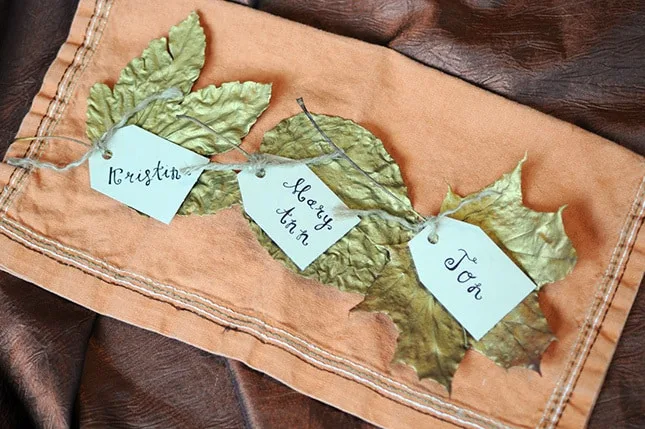 Leaf Place Cards Leaf Place Cards: