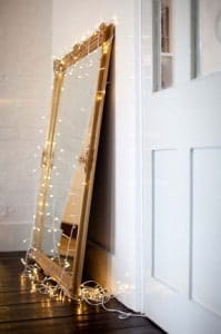 Lights around mirror