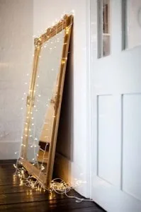 Lights around mirror