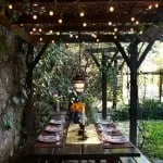 Rustic Patio Christmas Lights