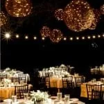 Balls of Lights above tables