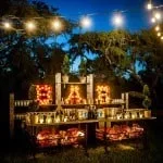 Christmas Lights above Bar
