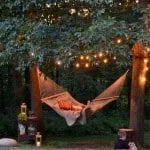 Christmas Lights Above Hammock