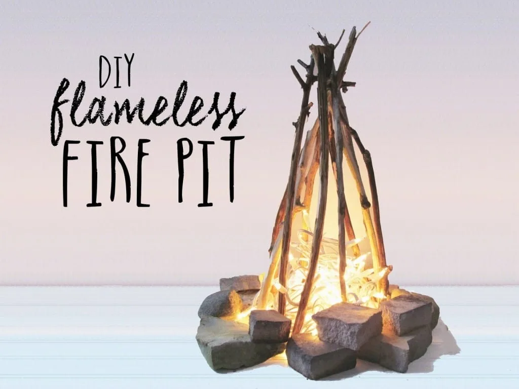 DIY Fire Pit Christmas Lights