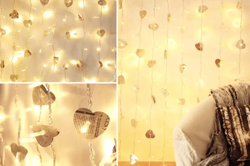 HEART FAIRY LIGHT BACKDROP