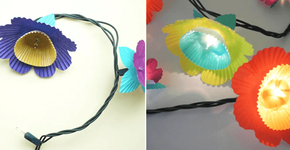 DIY Floral Lights